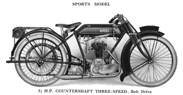 3½ HP, single, 3 gear, bælte, 498 sv, sports