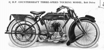 3½ HP, single, 3 gear, bælte, 498 sv, touring